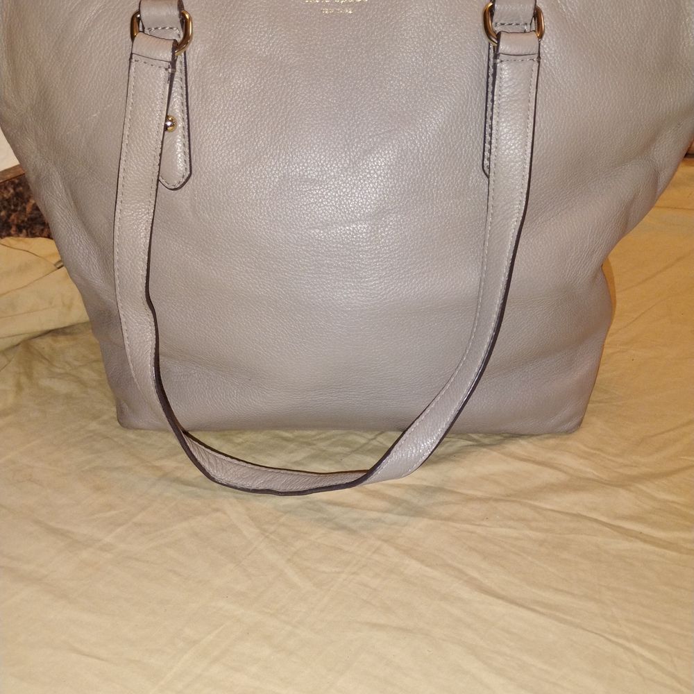 Kate Spade Light Gray Leather Tote